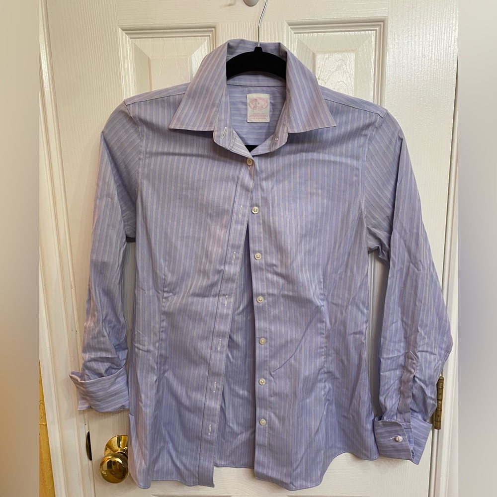 Brooks Brothers Fitted Stripe Dress Shirt